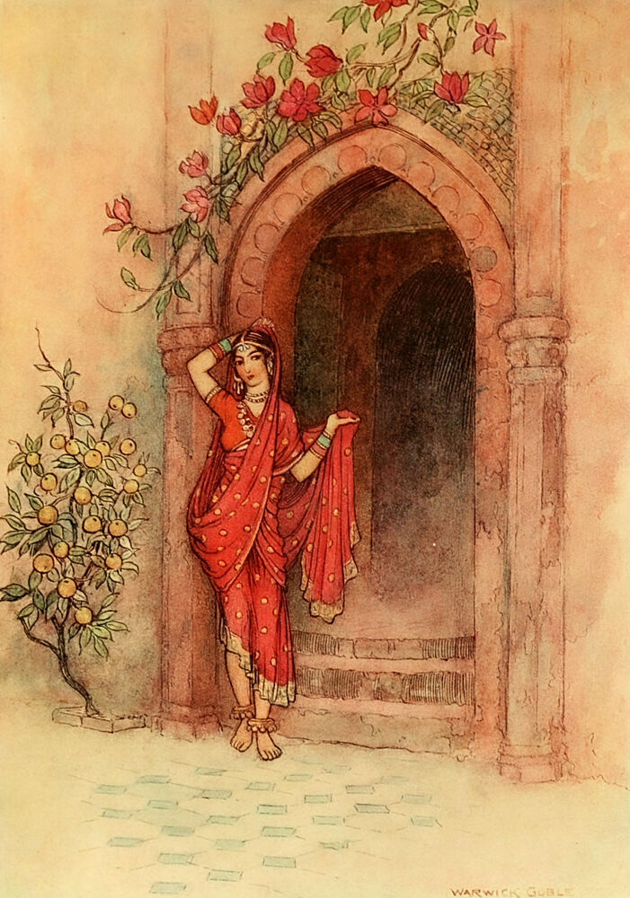A Lady of Exquisite Beauty, Folk Tales of Bengal 1912 art print by Warwick Goble for $57.95 CAD