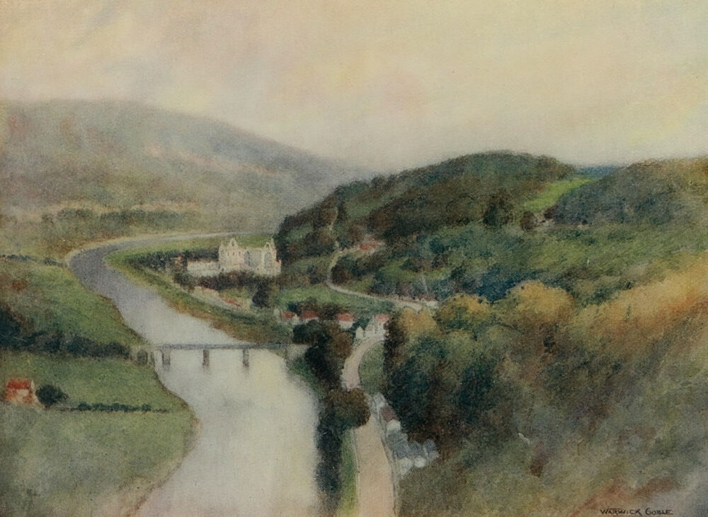 Tintern Abbey and the Wye, Greater Abbeys of England 1908 art print by Warwick Goble for $57.95 CAD