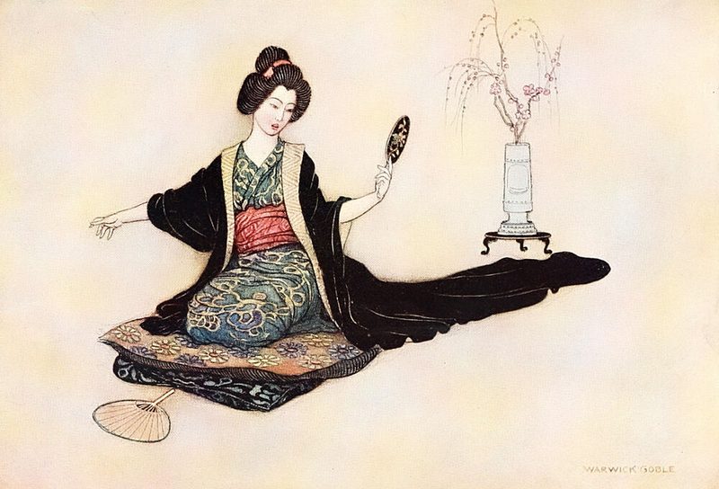 Reflection, Green Willow 1910 art print by Warwick Goble for $57.95 CAD