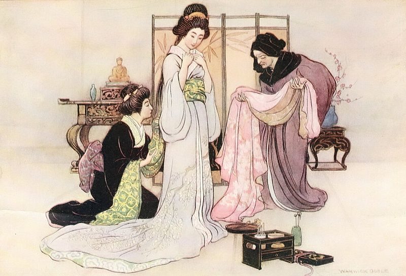 The Maiden of Unai, Green Willow 1910 art print by Warwick Goble for $57.95 CAD