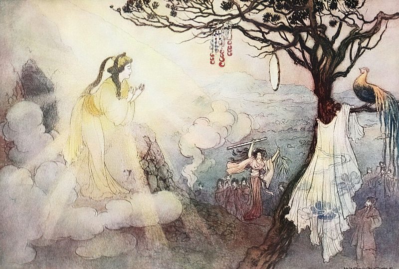 The Story of Susa the Impetuous 1, Green Willow 1910 art print by Warwick Goble for $57.95 CAD