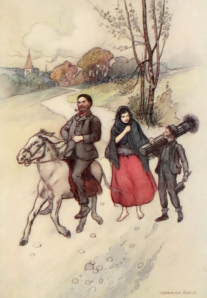 She Walked Beside Tom and Talked to Him, the Water-Babies 1909 art print by Warwick Goble for $57.95 CAD