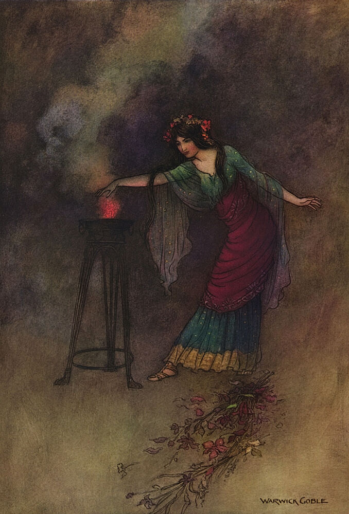 Medea, Works of Geoffrey Chaucer 1912 art print by Warwick Goble for $57.95 CAD