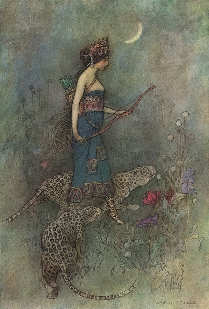 Zenobia, Works of Geoffrey Chaucer 1912 art print by Warwick Goble for $57.95 CAD