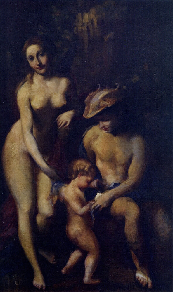 Copy of Correggios Venus, Cupid and Mercury Ca 1910 art print by Isaac Rosenberg for $57.95 CAD