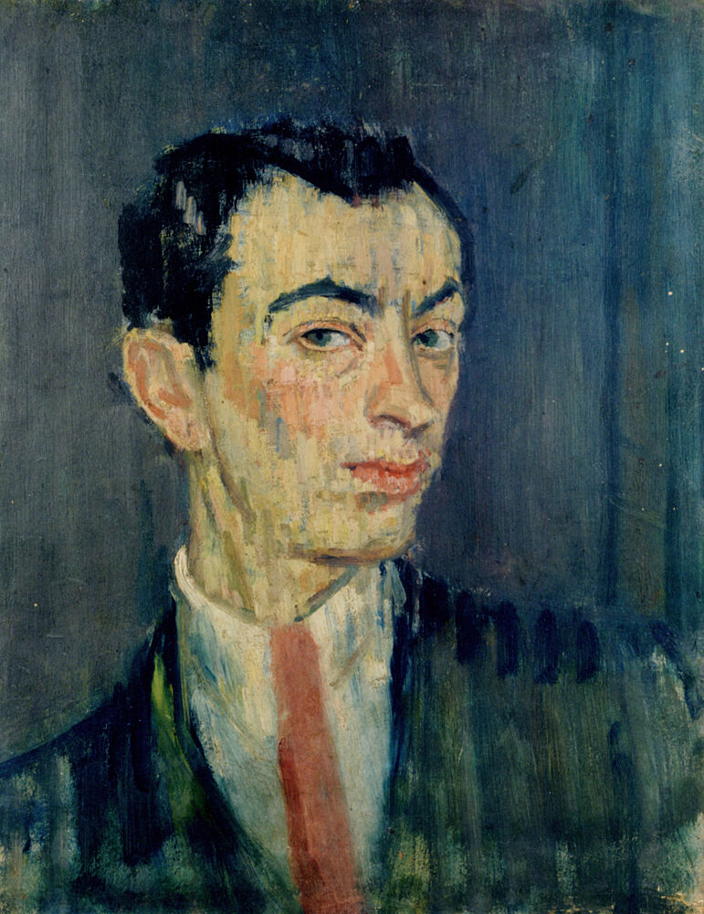 Self-Portrait in a Pink Tie 1914 art print by Isaac Rosenberg for $57.95 CAD