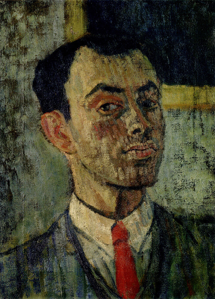 Self-Portrait in a Red Tie 1914 art print by Isaac Rosenberg for $57.95 CAD