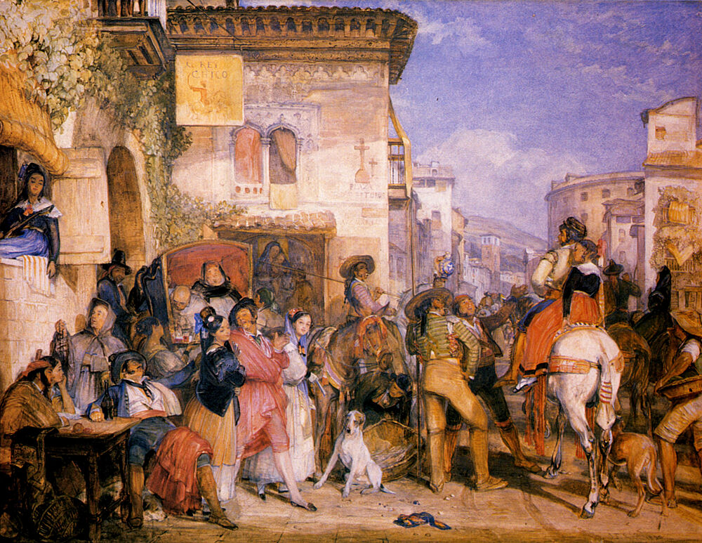 A Spanish Fiesta 1836 art print by John F. Lewis for $57.95 CAD