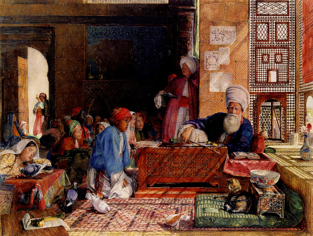 Interior of a School, Cairo 1865 art print by John F. Lewis for $57.95 CAD