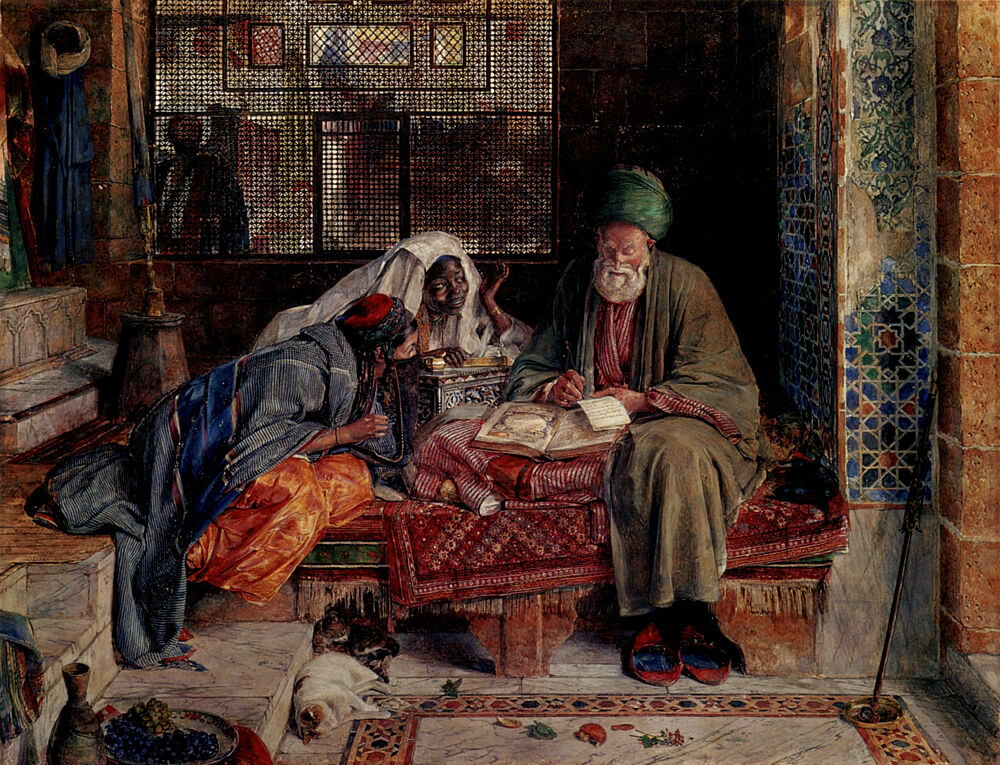 The Arab Scribe, Cairo 1852 art print by John F. Lewis for $57.95 CAD