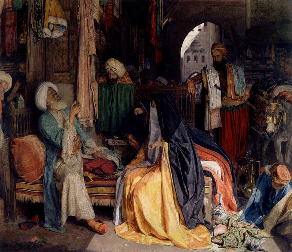 The Seraff, a Doubtful Coin 1869 art print by John F. Lewis for $57.95 CAD