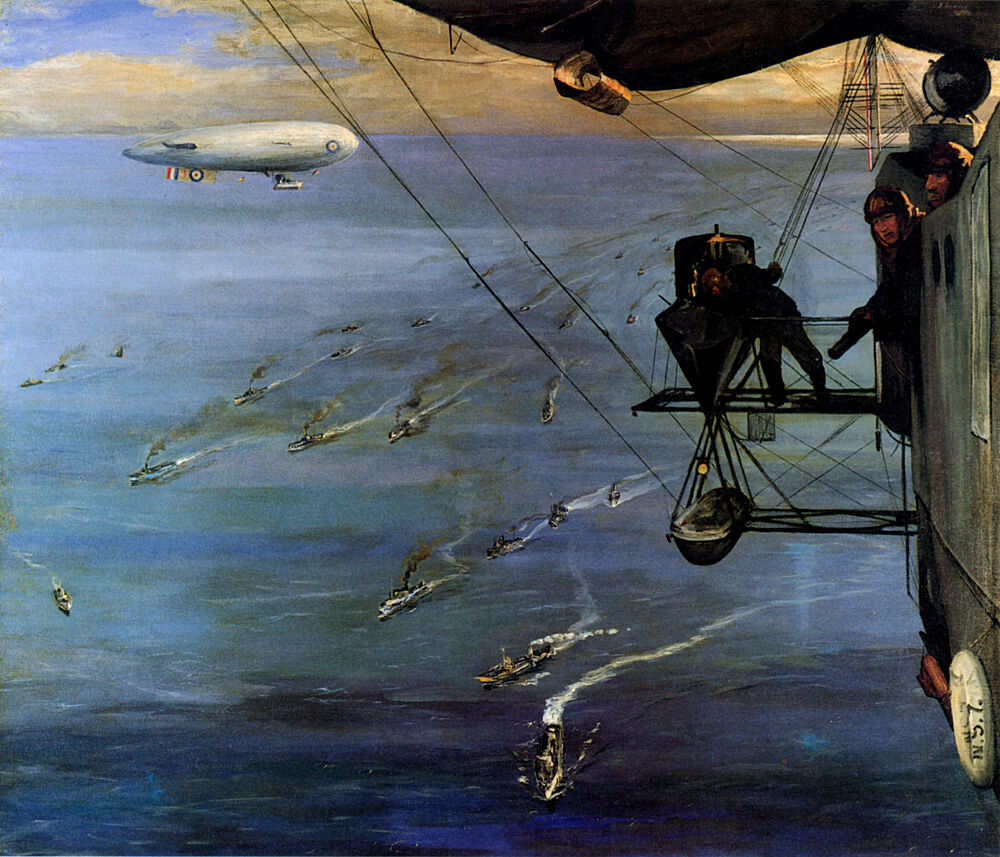 A Convoy, North Sea 1918 art print by John Lavery for $57.95 CAD