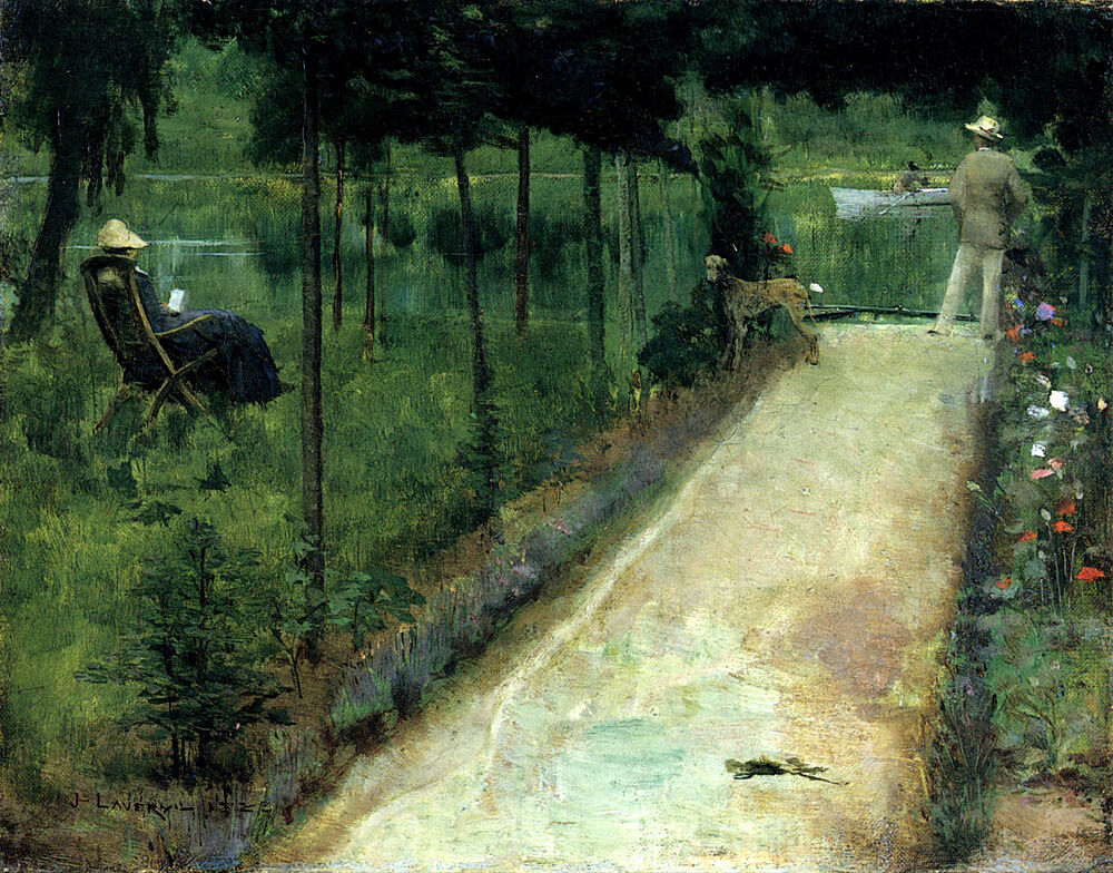 A Grey Summers Day, Grez 1883 art print by John Lavery for $57.95 CAD
