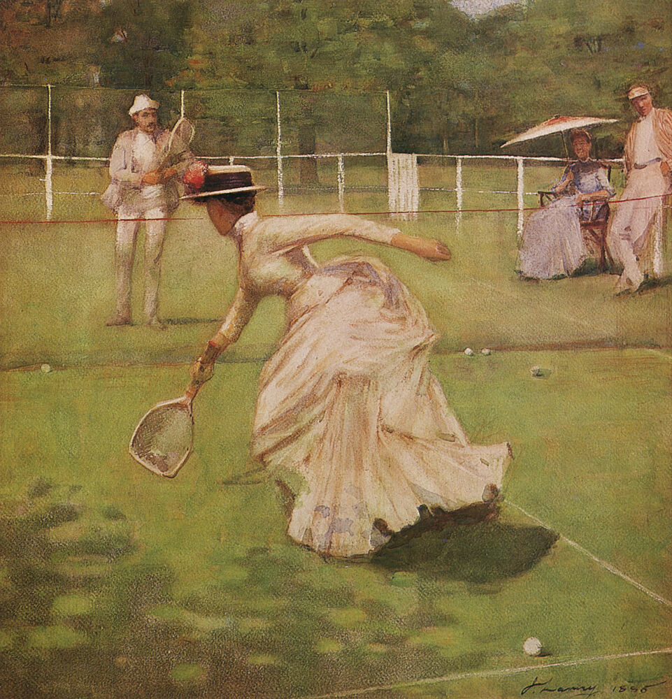 A Rally, Tennis Match 1885 art print by John Lavery for $57.95 CAD