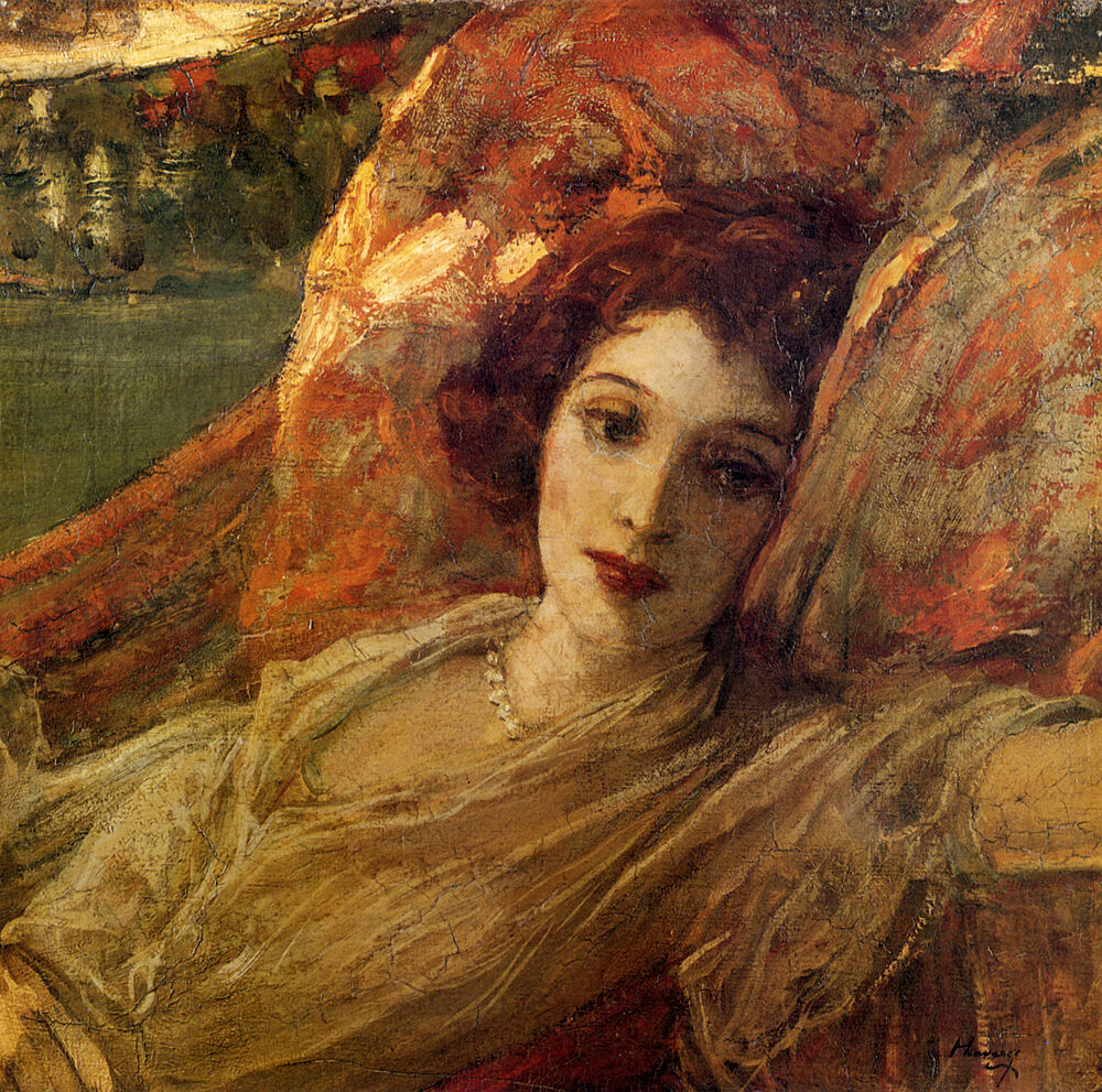 Hazel in the Red Hammock Ca 1923 art print by John Lavery for $57.95 CAD