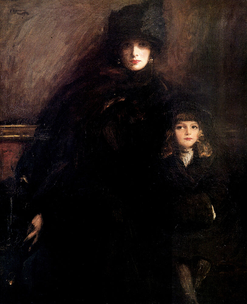 Mrs Lavery and Alice Mother and Child Ca 1910 art print by John Lavery for $57.95 CAD
