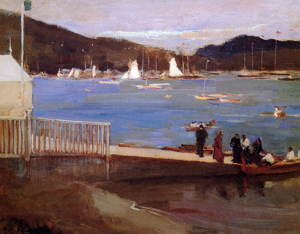 Sailing Boats on the Clyde, Hunters Quay 1890 art print by John Lavery for $57.95 CAD