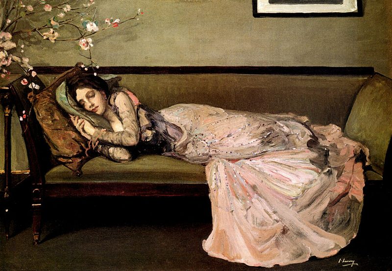 The Green Sofa Ca 1904 art print by John Lavery for $57.95 CAD