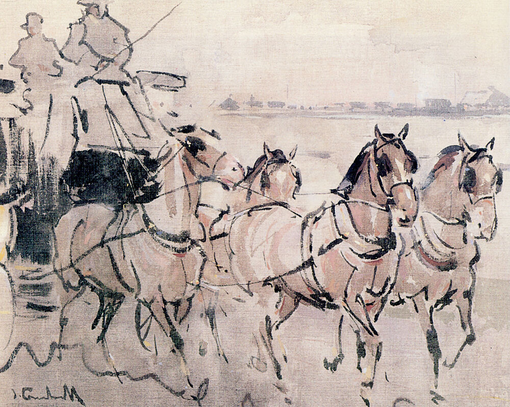 Four in Hand Ca 1894 art print by Joseph Crawhall for $57.95 CAD