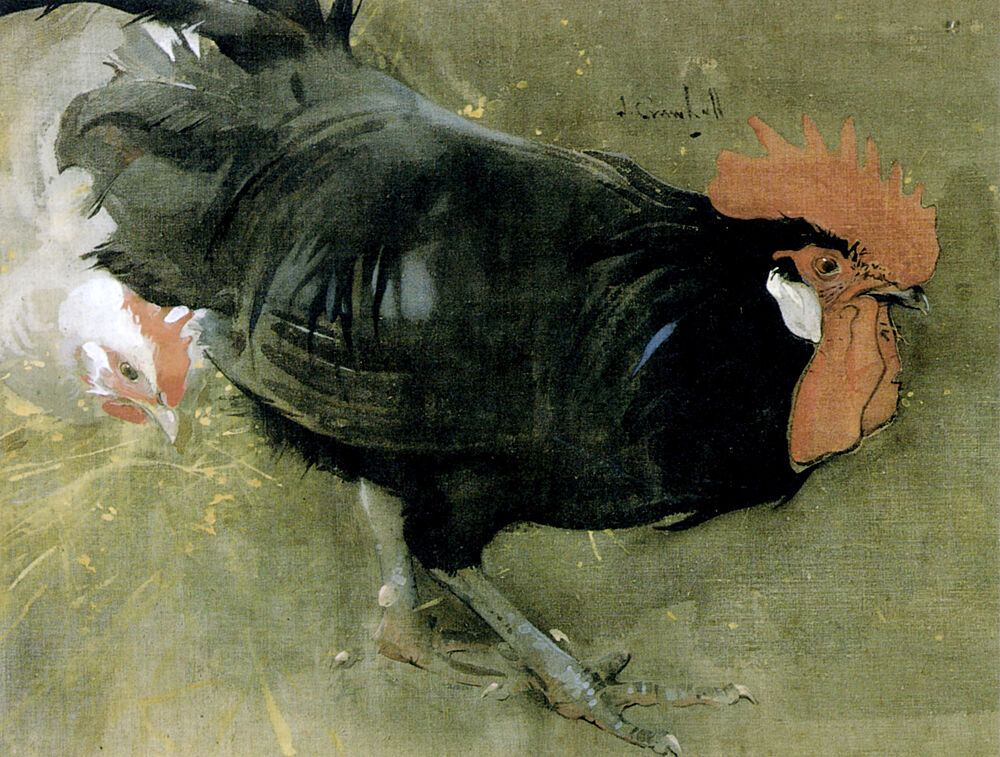 The Black Cock Ca 1894 art print by Joseph Crawhall for $57.95 CAD