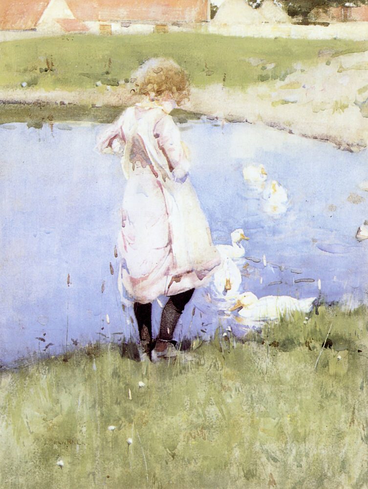 The Duckpond Ca 1883-4 art print by Joseph Crawhall for $57.95 CAD
