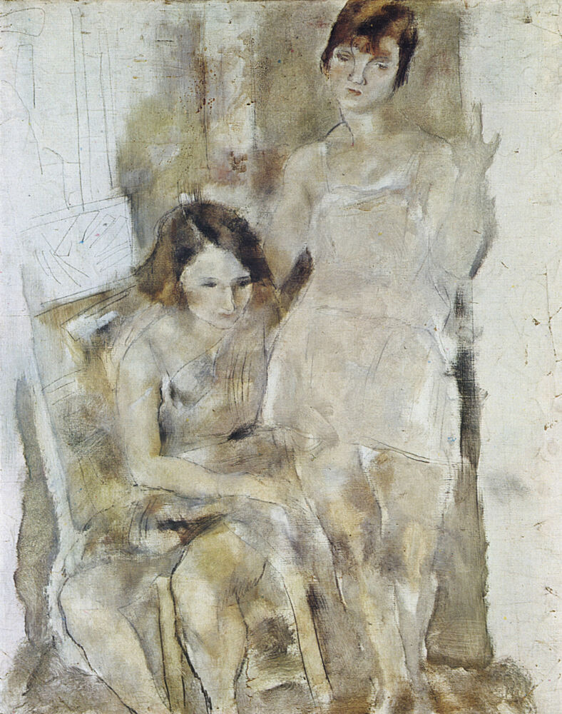 Ginette and Mireille 1928 art print by Jules Pascin for $57.95 CAD