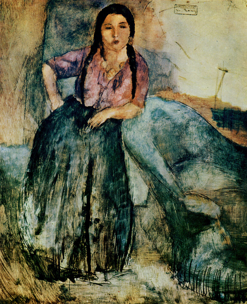 Gypsy Gir 1923 art print by Jules Pascin for $57.95 CAD