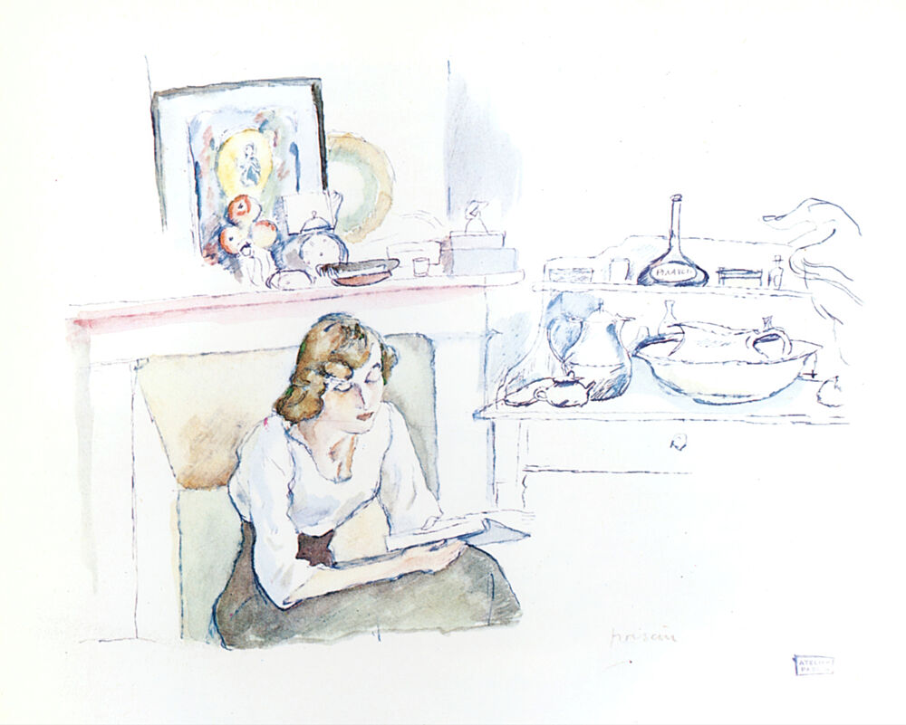 Hermine David Indoors art print by Jules Pascin for $57.95 CAD