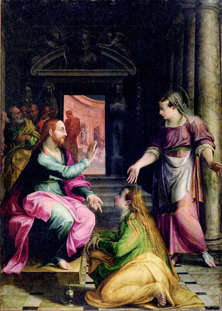 Christ in the House of Martha and Mary Ca 1580 art print by Lavinia Fontana for $57.95 CAD