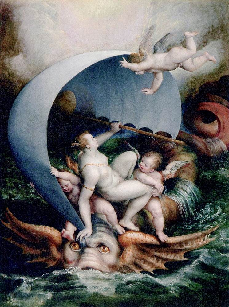 Galatea and Cherubs Riding the Waves Ca 1590 art print by Lavinia Fontana for $57.95 CAD