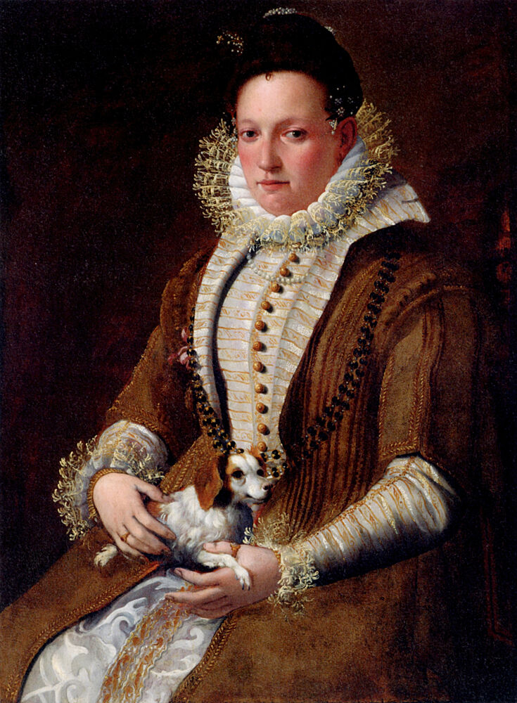 Portrait of a Lady with a Dog 1590s art print by Lavinia Fontana for $57.95 CAD