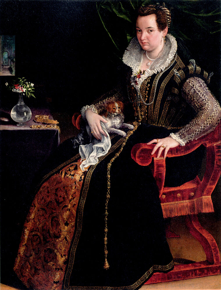 Portrait of Costanza Alidosi 1595 art print by Lavinia Fontana for $57.95 CAD