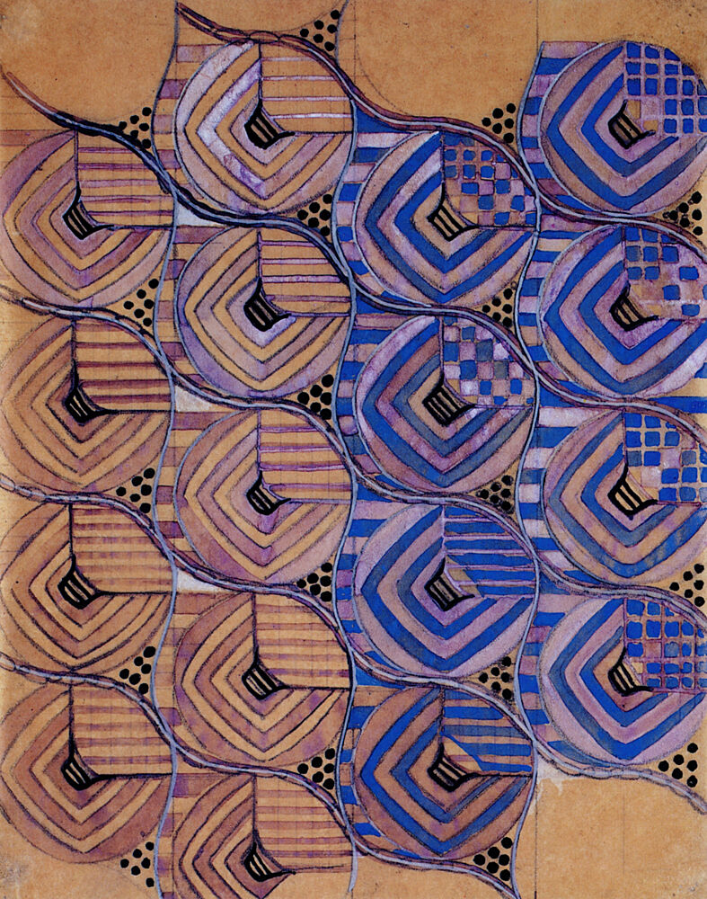 Circles, Lines, Checks and Dots, Chiffon Voile art print by M. Macdonald Mackintosh for $57.95 CAD