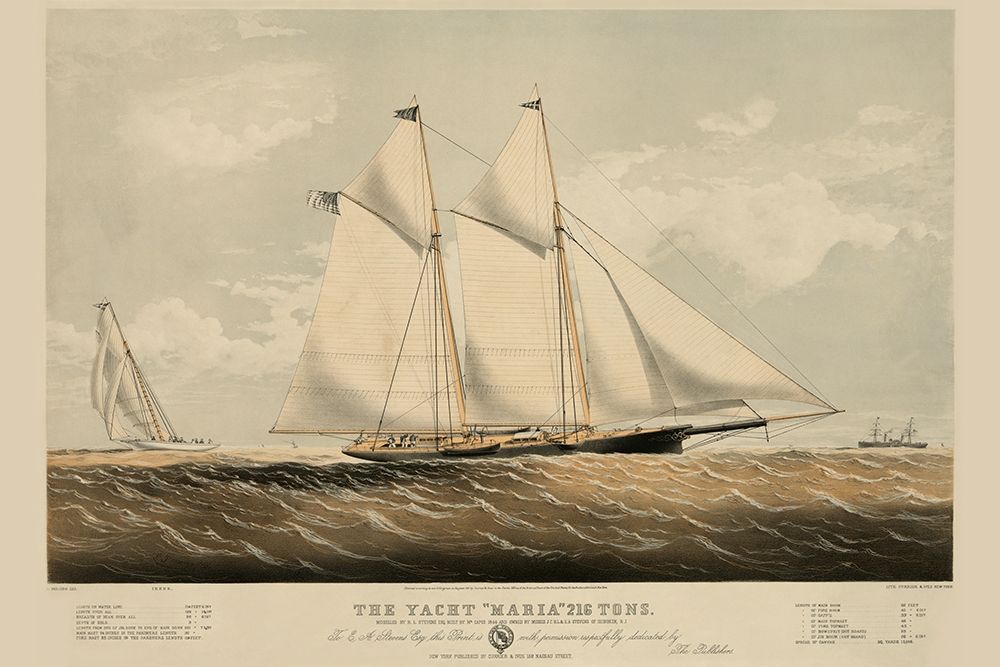 The Yacht Maria, 1861 art print by Unknown for $57.95 CAD