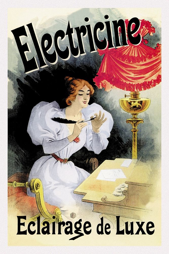 Electricine - Eclairage de Luxe art print by Jules Cheret for $57.95 CAD