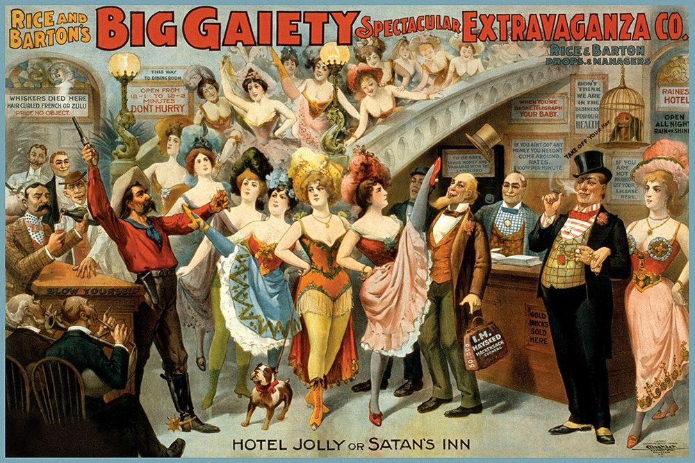 Hotel Jolly or Satans Inn, 1899 art print by Courier Litho Company for $57.95 CAD