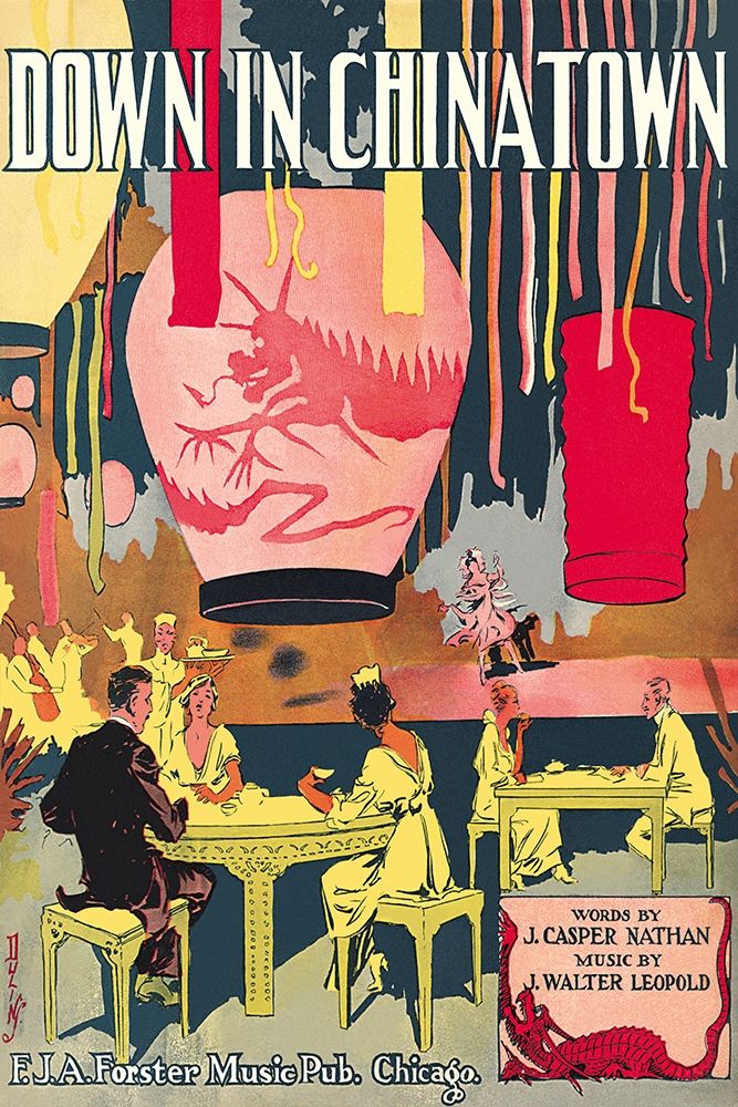 Down in Chinatown art print by Duli for $57.95 CAD