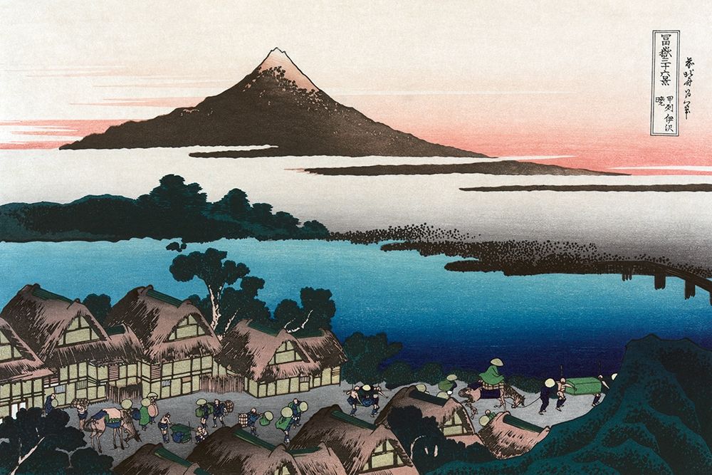 Dawn at Isawa in Kai Province, 1830 art print by Hokusai for $57.95 CAD