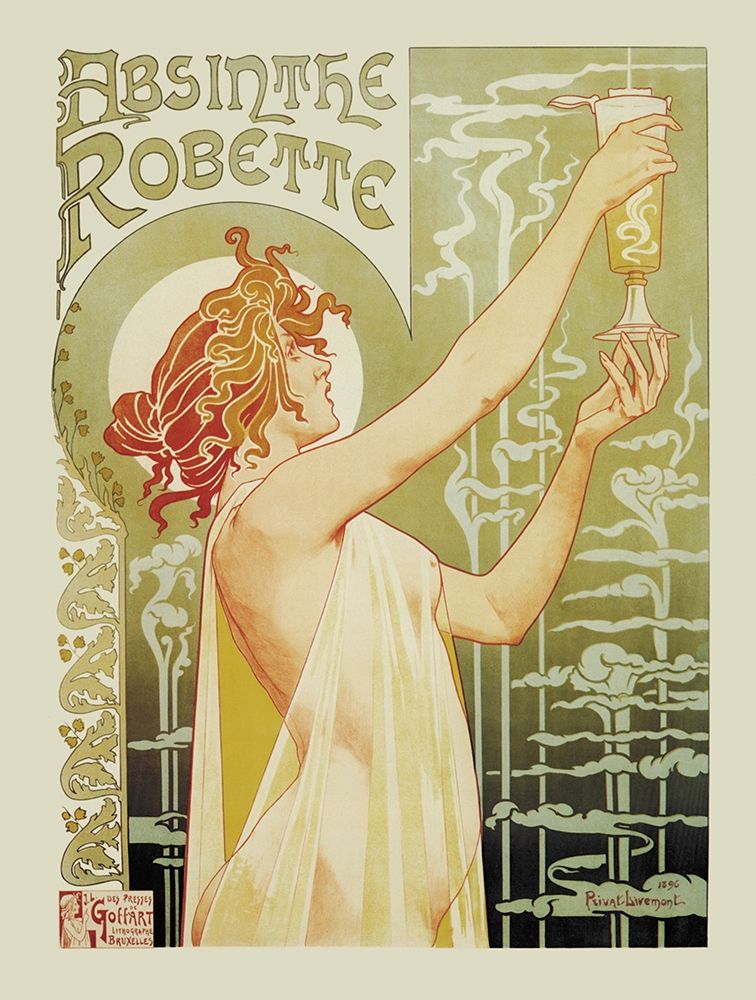 Absinthe Rebette art print by Privat Livemont for $57.95 CAD
