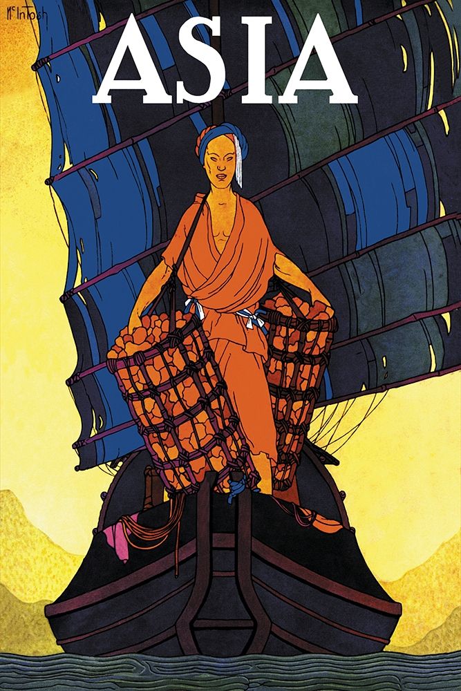 Chin Cargoes - with Title, 1925 art print by Frank McIntosh for $57.95 CAD