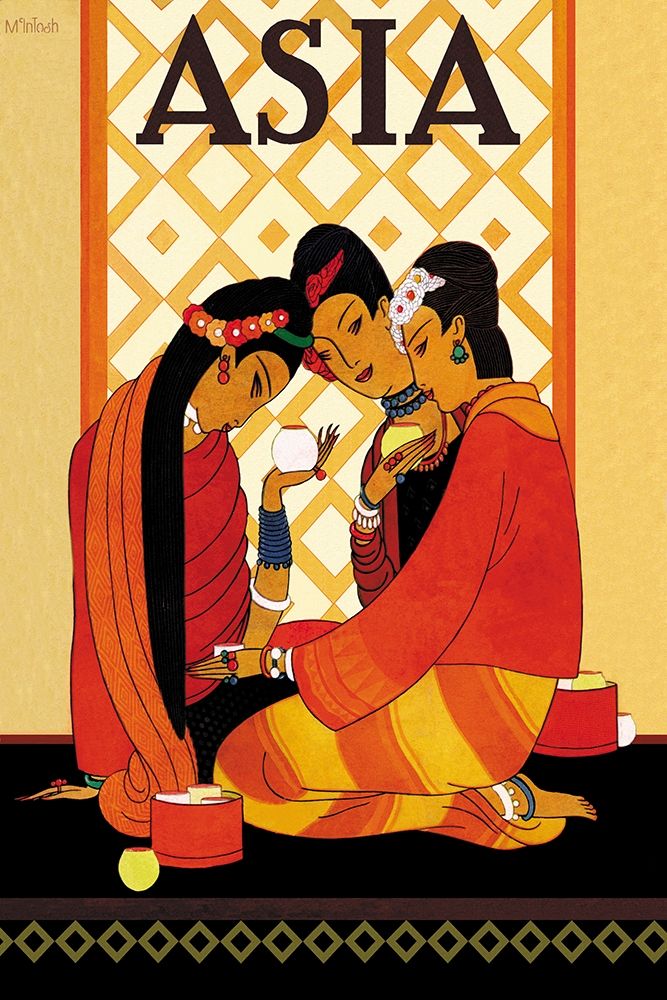 Burm Gossip with Title, 1926 art print by Frank McIntosh for $57.95 CAD