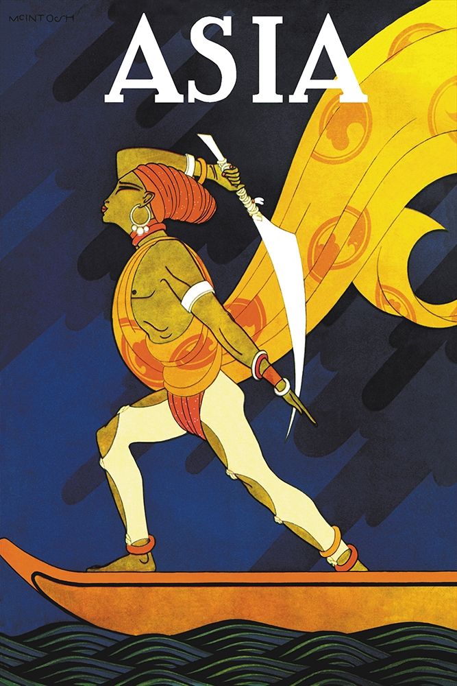The Bark of the False Caliph with Title, 1926 art print by Frank McIntosh for $57.95 CAD