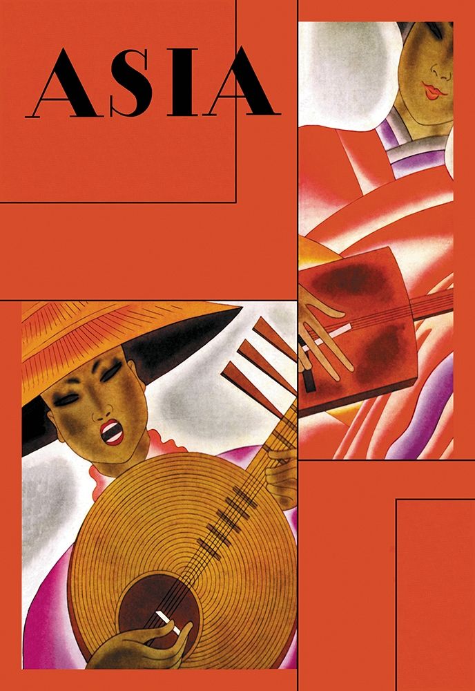 Japanese Instrument Player with Title, 1931 art print by Frank McIntosh for $57.95 CAD