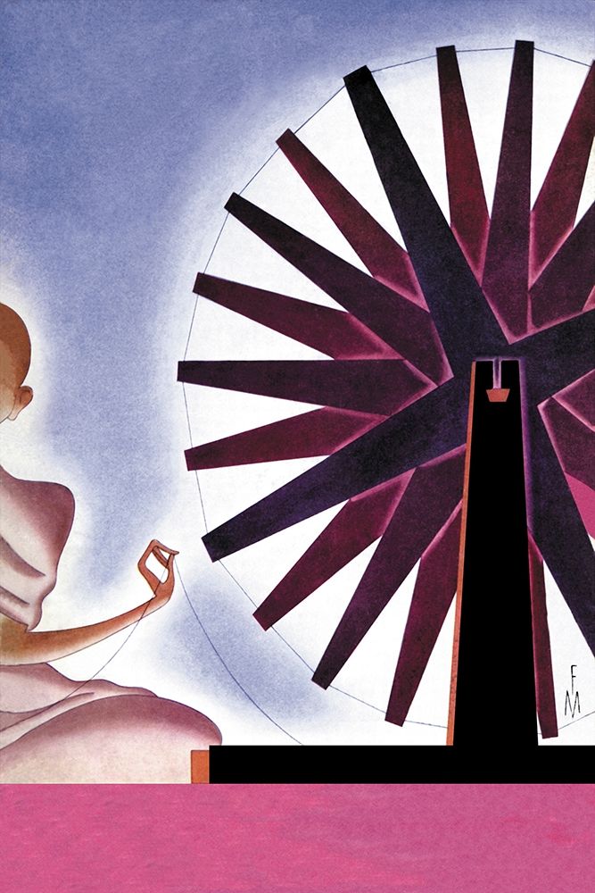 Indias Symbolic Wheel, 1932 art print by Frank McIntosh for $57.95 CAD