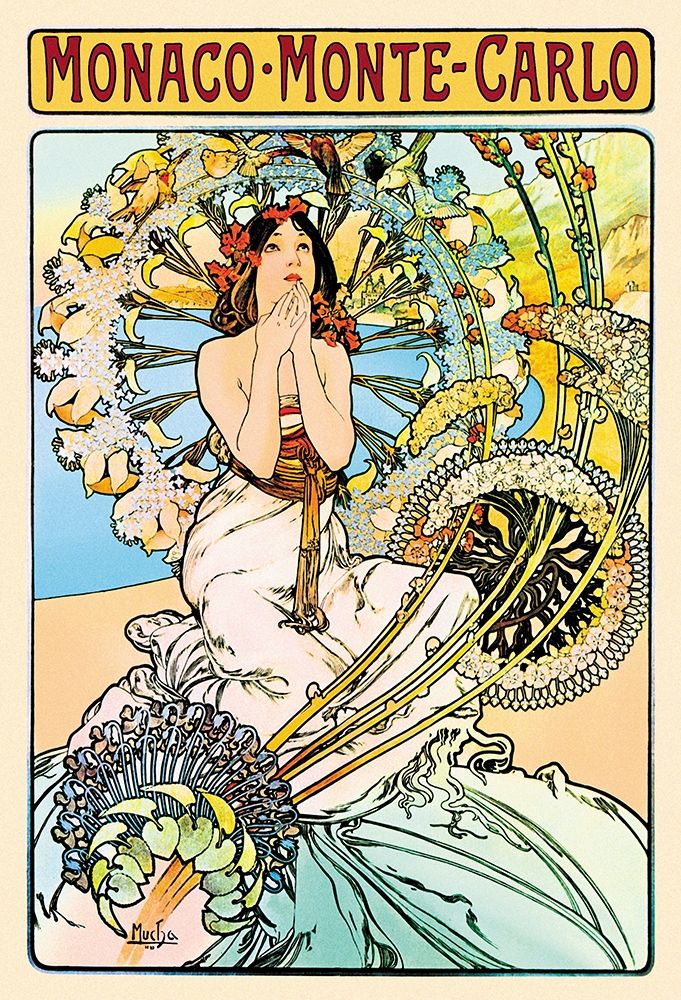 Monaco - Monte Carlo art print by Alphonse Mucha for $57.95 CAD