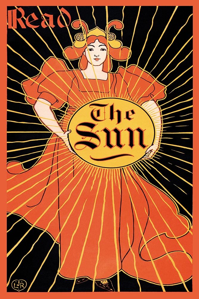 Read the Sun, 1895 art print by Louis Rhead for $57.95 CAD
