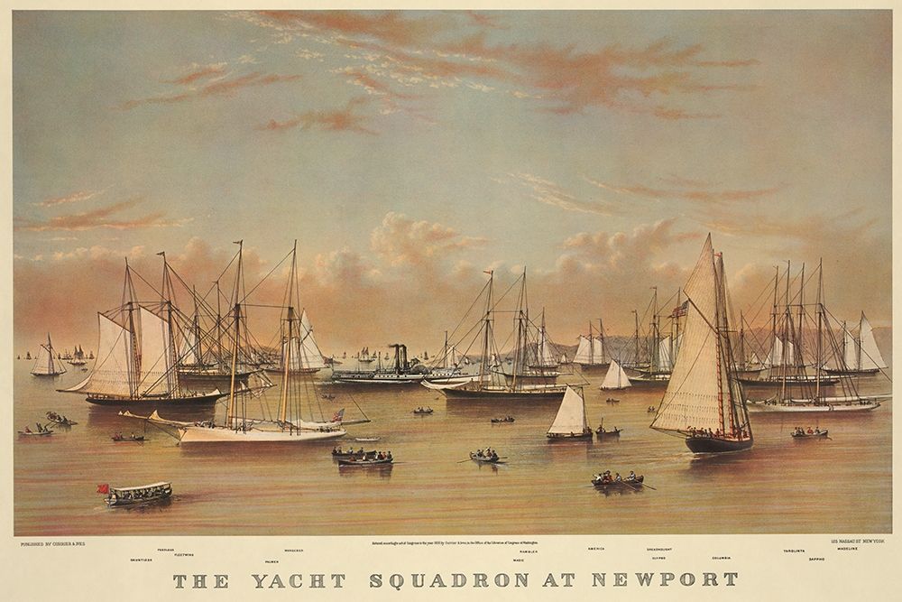 The Yacht squadron at Newport, 1872 art print by Unknown for $57.95 CAD