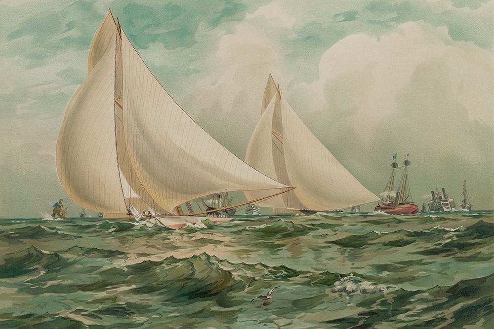 Vigilant and Valkyre, 1872 art print by Unknown for $57.95 CAD