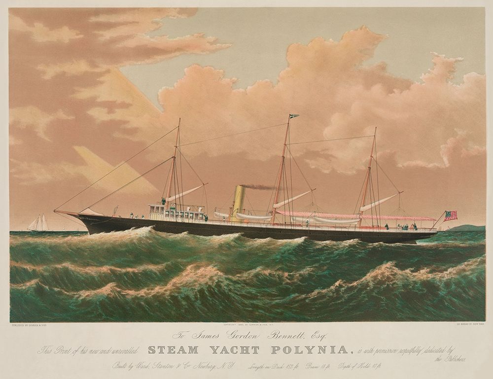 Steam yacht Polynia, 1884 art print by Unknown for $57.95 CAD