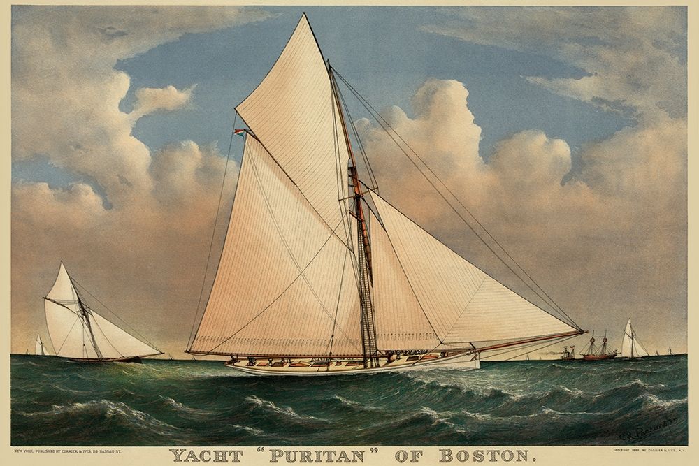 Yacht Puritan of Boston, 1885 art print by Unknown for $57.95 CAD